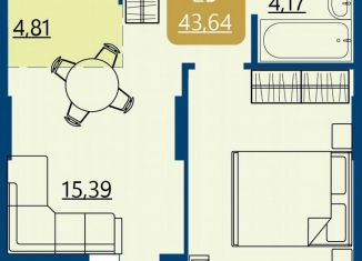2-ком. квартира на продажу, 45.3 м2, Тюмень