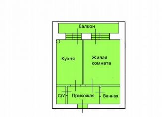 Однокомнатная квартира на продажу, 46 м2, Краснодарский край, улица Анджиевского, 38к2