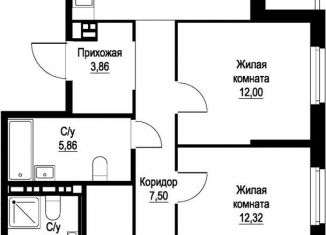 Четырехкомнатная квартира на продажу, 90.6 м2, Екатеринбург, метро Ботаническая