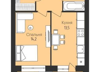 1-ком. квартира на продажу, 45.1 м2, Мордовия, улица Титова, 135