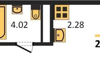 Продам однокомнатную квартиру, 25.6 м2, Новосибирск, Дзержинский район, улица Авиастроителей, 18