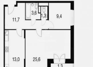 Продам 2-комнатную квартиру, 65.9 м2, Котельники, Кузьминская улица, 5, ЖК Котельнические Высотки