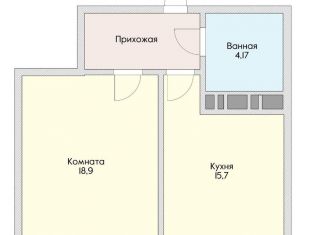 Продажа 1-комнатной квартиры, 45 м2, Краснодар, улица Гаврилова, 88, ЖК Арбат