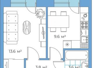 Продается 1-комнатная квартира, 25 м2, Ульяновск, жилой комплекс Дивный Сад, 3, ЖК Дивный Сад