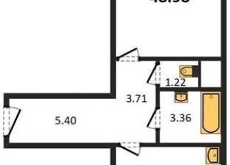 Продается 1-ком. квартира, 49.3 м2, Новосибирск, улица Королёва, 1Б, ЖК на Королёва