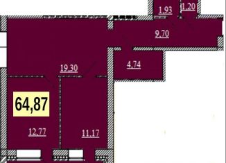 Продается двухкомнатная квартира, 64.9 м2, деревня Киселёвка, Никольская улица