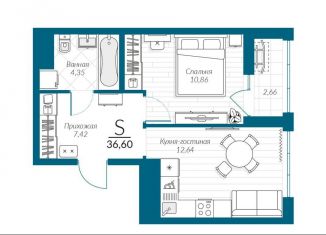 Продажа однокомнатной квартиры, 36.6 м2, Тульская область