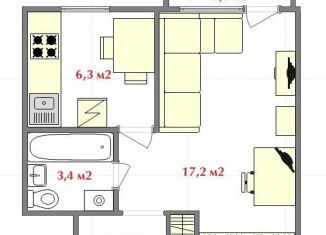 Продается однокомнатная квартира, 31 м2, Балаклава, улица Аксютина, 37