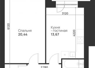 Продажа 1-комнатной квартиры, 50.2 м2, деревня Нижняя Китаевка