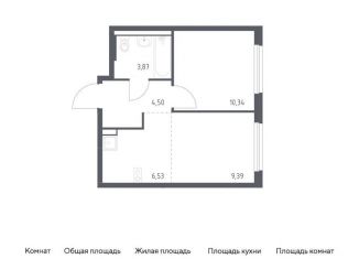Продается однокомнатная квартира, 34.6 м2, поселение Кокошкино, жилой комплекс Новое Внуково, к23