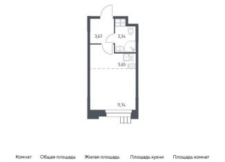 Продам квартиру студию, 24.4 м2, Москва, многофункциональный комплекс Тропарево Парк, к1.1