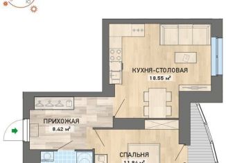 Однокомнатная квартира на продажу, 46.4 м2, Екатеринбург, ЖК Просторы
