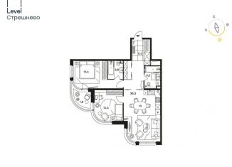 Продаю 3-комнатную квартиру, 81.5 м2, Москва, Волоколамское шоссе, 81/2с3, ЖК Левел Стрешнево