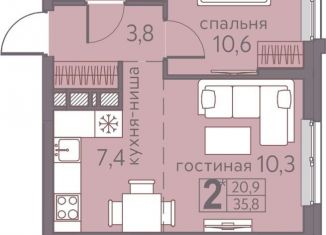 2-ком. квартира на продажу, 35.8 м2, Пермь, Мотовилихинский район