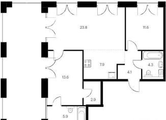 Продается трехкомнатная квартира, 83.3 м2, Санкт-Петербург, Лермонтовский проспект, 54, Лермонтовский проспект