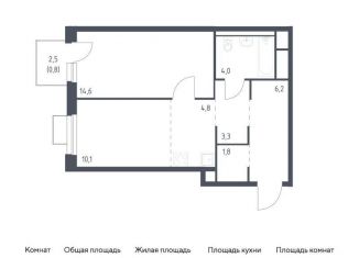 Продается двухкомнатная квартира, 45.6 м2, Владивосток, улица Сабанеева, 1.2