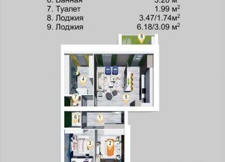 Трехкомнатная квартира на продажу, 105.6 м2, Йошкар-Ола, микрорайон Фестивальный