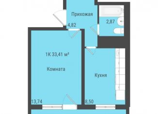 Продам однокомнатную квартиру, 33.4 м2, Удмуртия, Пермская улица, 2