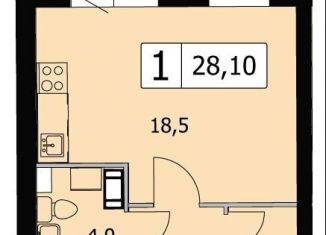 Продам 1-ком. квартиру, 28.1 м2, деревня Скотное, Вересковая улица, 2к2