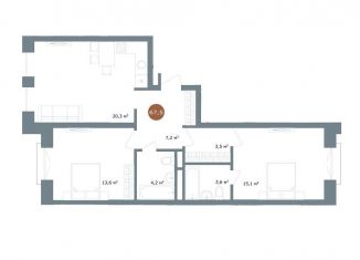Продам 3-комнатную квартиру, 67.5 м2, Новосибирск, 3-й переулок Римского-Корсакова