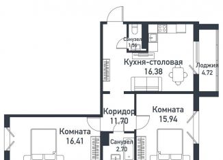 Продажа 2-комнатной квартиры, 64.9 м2, Челябинская область
