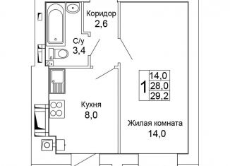 Продажа 1-комнатной квартиры, 29.2 м2, Волгоград, Кировский район