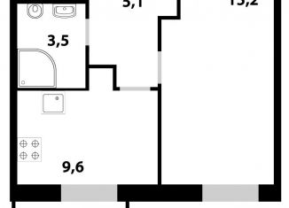 Продажа 1-комнатной квартиры, 35.8 м2, Одинцово, улица Маковского, 28, ЖК Союзный
