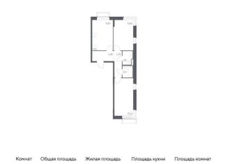 Двухкомнатная квартира на продажу, 57.2 м2, Москва, жилой комплекс Квартал Марьино, к2
