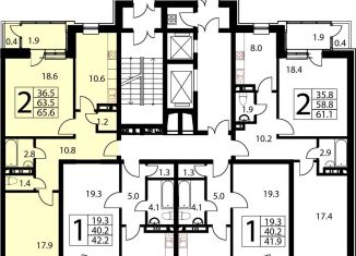 2-ком. квартира на продажу, 65.6 м2, посёлок Развилка, жилой комплекс Три Квартала, к10, ЖК Три Квартала