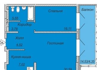 Продаю 2-комнатную квартиру, 73.5 м2, Красноярск, Железнодорожный район, улица Ладо Кецховели, 36