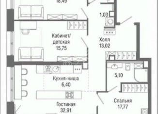 Трехкомнатная квартира на продажу, 115 м2, Москва, ЖК Селигер Сити, Ильменский проезд, 14к1