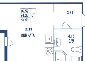 Продаю квартиру студию, 25.5 м2, Кудрово, проспект Строителей, 5, ЖК Айди Кудрово 3