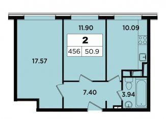 2-комнатная квартира на продажу, 50.9 м2, Москва, Берёзовая аллея, 19к2, Останкинский район