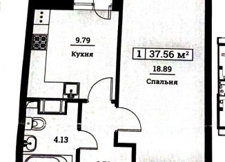 Продается 1-комнатная квартира, 38 м2, Мурино, ЖК Урбанист, Екатерининская улица, 19