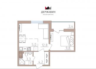 2-ком. квартира на продажу, 38.5 м2, Карелия, улица Луначарского, 32