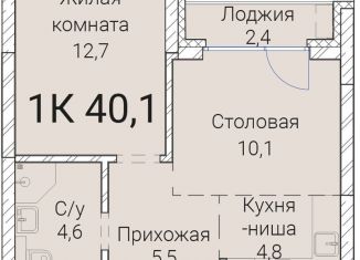 Продается однокомнатная квартира, 40.1 м2, Новосибирск, Овражная улица, 2А, метро Сибирская
