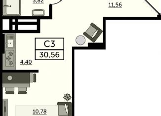 Продам квартиру студию, 30.6 м2, Ростовская область