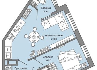 Продается двухкомнатная квартира, 46 м2, Свердловская область