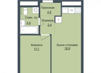 Продаю 1-ком. квартиру, 37.4 м2, Ижевск, ЖК Истории, жилой комплекс Истории, 6