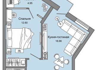 Продажа 2-комнатной квартиры, 47 м2, Екатеринбург, метро Чкаловская