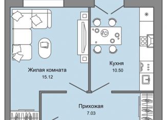 1-ком. квартира на продажу, 38 м2, село Первомайский, улица Строителя Николая Шишкина, 11к1, ЖК Знак