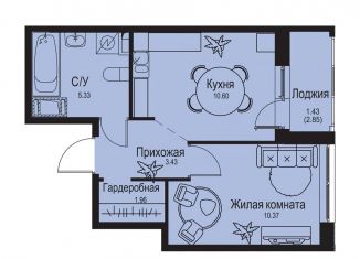 Продажа однокомнатной квартиры, 33.1 м2, Ленинградская область