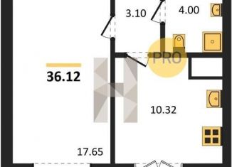 Однокомнатная квартира на продажу, 36.1 м2, Воронежская область, Цимлянская улица, 10В