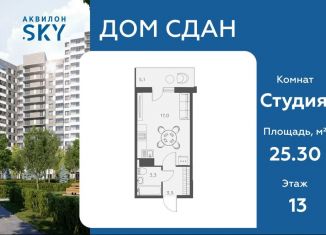 Продам квартиру студию, 25.3 м2, Санкт-Петербург, Русановская улица, 20к3, Невский район