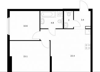 Продается 2-комнатная квартира, 58.3 м2, Москва, ЗАО, жилой комплекс Барклая 6, к8