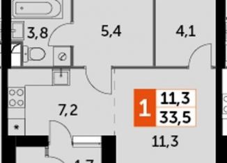 Продажа 1-ком. квартиры, 33.5 м2, Москва, район Покровское-Стрешнево, Строительный проезд, 9с9