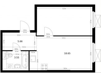 Продается 1-ком. квартира, 42.6 м2, Москва, район Чертаново Южное, жилой комплекс Ютаново, 6