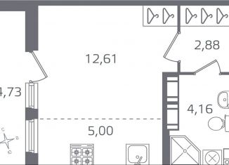 Продается квартира студия, 27 м2, Санкт-Петербург