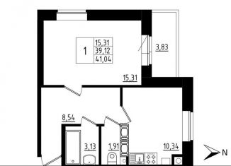 Продаю 1-ком. квартиру, 41 м2, Ленинградская область