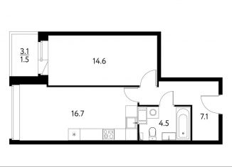 Продажа 1-ком. квартиры, 44.4 м2, Щёлково, Центральная улица, 71к2